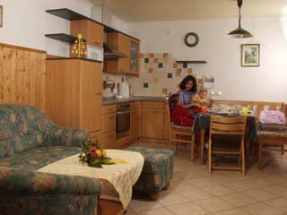 K�che und Wohnzimmer